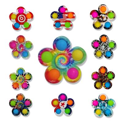 China New Creative Simple Sensory Play Game Anti Stress Toys Plus Colorful 5 Sides Finger Spinner for sale