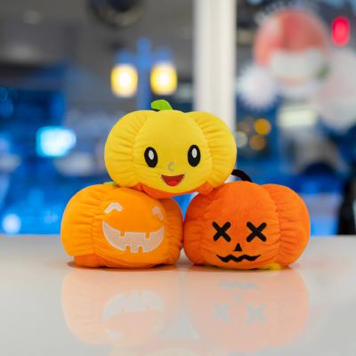 China Wholesale Cute Luminous Plush Ghost Gift New Flip Pumpkin Doll Christmas Spoof Reversible Toys for sale