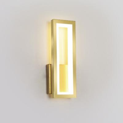 China Design Contemporary Modern Indoor Square 3000K/4000K/6500K SMD LED Aluminum Decorative Wall Lights for sale