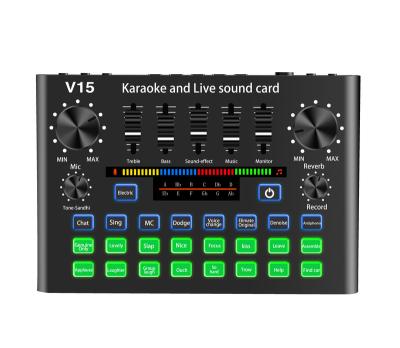 China Perfect New Style V15 Sound Card Voice Switcher Studio Sound Recording Device for sale