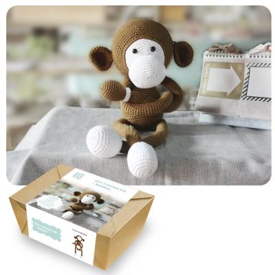 China Europe Monkey DIY Kit Cute Animal Crochet Knitting Kit for sale