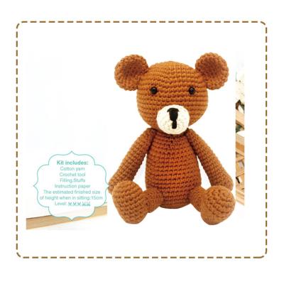 China Europe Teddy Bear DIY Kit Cute Crochet Animal Knitting Kit for sale