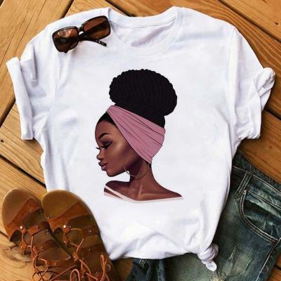 China Melanin Viable Black Queen Women T-shirt Girls Casual Short Sleeve T-Shirts Tops God Says You Are T-shirt Happy Birthday Gift for sale