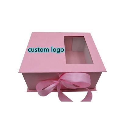 China Custom Round Flower Panel Folding Box Logo Sponge Makeup Packaging Boxes Handmade Makeup Packaging Boxes With Ribbon for sale