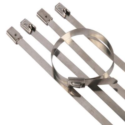 China Electrical Applications Industrial Standards 316 Grade Stainless Steel Metal Cable Tie Locking Zip Tie for sale