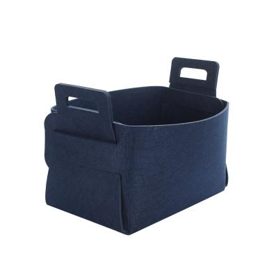 China Custom Built-in Folding Felt Storage Bag For Household Environmental Protection Sundries Storage Bag 2 Sizes Optional for sale