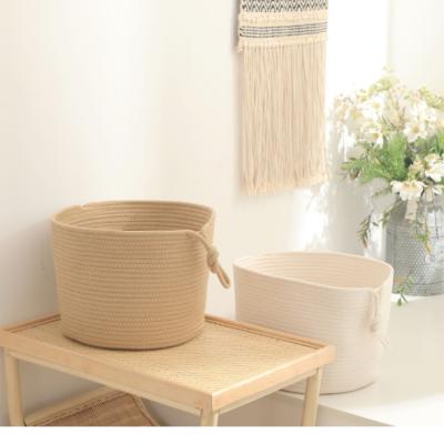 China Large Size Minimalist Woven Folding Storage Basket Household Laundry Basket Toy Laundry Basket Toy Storage for sale