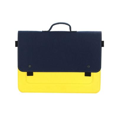 China Wholesale Polyester Felt Computer Bag 14 Computer Bag 16 Inch Contrast Color Environmental Protection Computer Bag Portable Inner Polyester Bag for sale