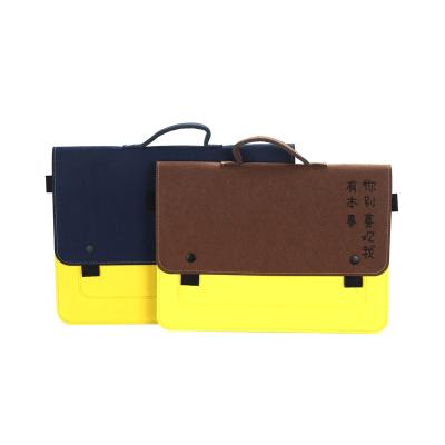 China Polyester 14, 16 Inch Felt Computer Bag Environmental Friendly Multifunctional Felt Color Matching Two Laptop Inside Bag for sale