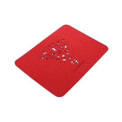 China Environmentally Friendly Elements Addicted To Polyester Table Mat Home Decoration Christmas Beverage Felt Table Mat Slip And Heat Resistant Viable for sale