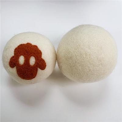 China Smell Removing / Dehumidification 8cm Laundry Wash Ball Drying Ball Organic USA 100% Cotton Wool Bag Organic Wool 8cm Private Label Laundry Ball for sale