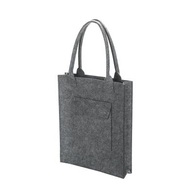 China Fashion Wholesale Reusable Felt Handbag Felt Shopping Bag Environmental Friendly Polyester Material Can Be LOGO for sale