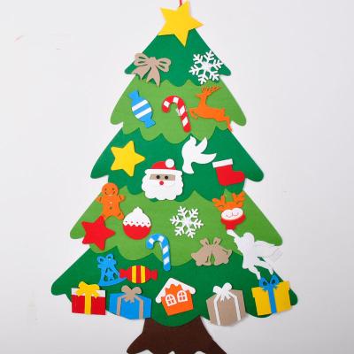 China Cheap Handmade Polyester Environmental Protection Material DIY Felt Christmas Tree Felt Christmas Xmas Pendant Gifts Can Promote Children's Thinking Judgment for sale