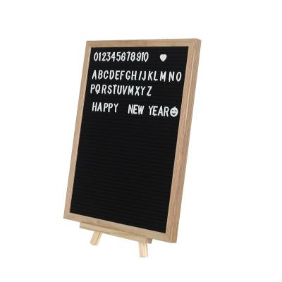 China China DIY Children's Learning Board Felt Letter Message Board Environmental Protection Small Oak Frame Blackboard for sale