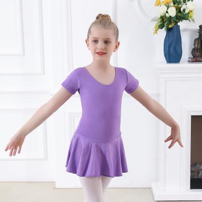 China Dress up children's dance clothes spring and summer short sleeve ballet skirt practice clothes dance trial clothing for sale