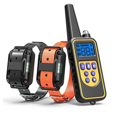 China Durable Waterproof Automatic Adjustable Dog Training 3 Modes Dog Training Collar 2 Receivers Levels Shock Set for sale