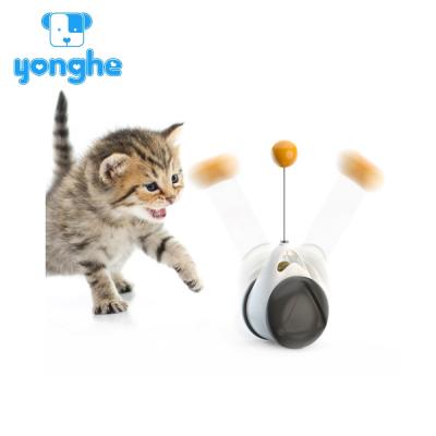 China Yonghe 2021 Viable Interactive Pet Funny Cat Teaser Ball Cat Toy Cat Rotating Balance Car Toys for sale