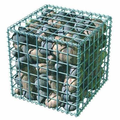 China Anti-Corrosion Galvanized PVC Coated Stone Cage Net Basket for sale