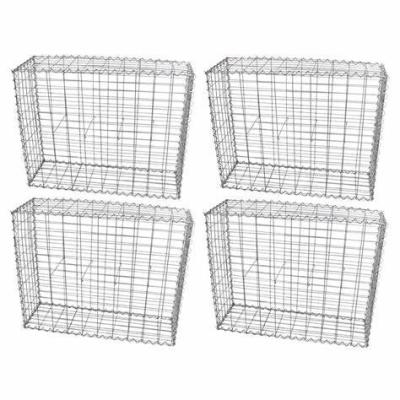 China Gabion Galvanized welded gabion box wire mesh retaining wall edging / blue garden decoration1*1*1m gabion landscape for sale