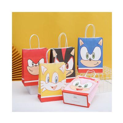 China New Recycled Packaging Materials Paper Animal Bag Themed Gifts Cartoon Animal Designed Into Baby Boy And Girls Candy Paper Bags for sale