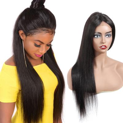 China 13x6 Human Hair Lace Front Wigs 150% 180% 250% Density 1B Straight Natural Black Straight for sale