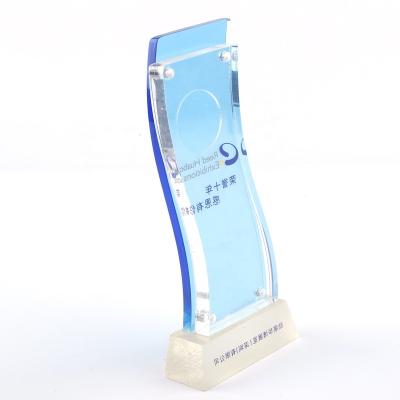 China Custom Small Clear Acrylic Trophy Display Stand High Material Quality Eco - Friendly for sale