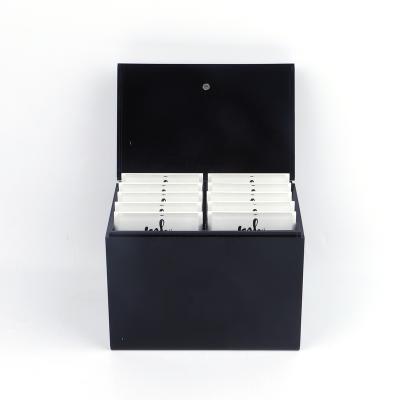 China Hot Selling Black Acrylic Organizer Eco-friendly Material Products Eyelash Dish Storage Box for sale