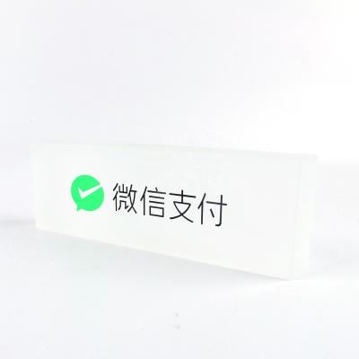 China High Quality Eco - Friendly Material Custom Desk Engraved Clear Acrylic Logo Block for sale