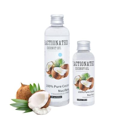 China Coconut Oil Skin Revitalizer Private Label OEM MCT Cold Press Small Quantity Oil for Moisturize and Body Skin Massage 100ml 220ml for sale