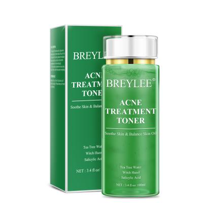 China BREYLEE Moisturizing Toner Tea Tree Oil Acne Treatment For Dry Skin Balance Body Oil Facial Toner 100ml for sale