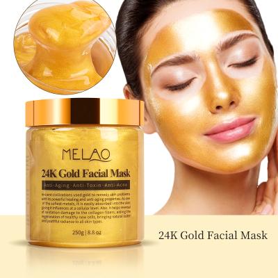 China Wholesale Natural Anti Aging Whitening Face Mask Nourishing Skin Care OEM MELAO Organic Collagen 24k Gold for sale