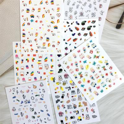 China 2021 Summer Collection Nail Stickers Designers Extremely Durable Outdoor Cute Beauty Nail Sticker Decals For Nail Art Salon for sale