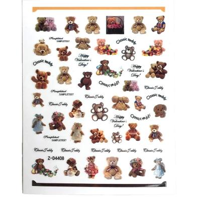 China 2021 Surface Cartoon Nail Sticker Dot Cute Bear Mouse Nail Stickers Extremely Durable For Nail Art Salon DIY for sale