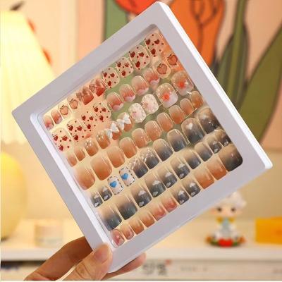 China High Quality Recycled Materials Nail Package Box Press On Empty Nails Box For Acrylic False Nail Tips Box Packaging With Clear Window for sale