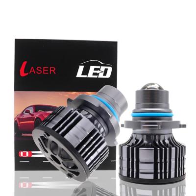 China Aluminum laser led headlight 9006 50w led headlight h7 h11 9005 led lens light led fog white ignition light yellow green car led bulbs for sale