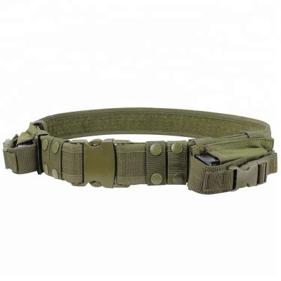 China Police Military Outdoor High Quality Duty Pockets Survival Army Canvas Duty Tactical Belt for sale