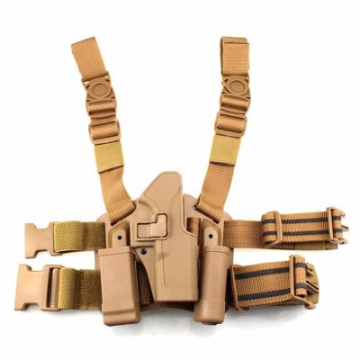 China 2 Lock Mulitply Vest Drop Leg Thigh Belt Drop Gun Tactical Level Gun Rifle Holster with Magazine Pouch f or Glock 17 19 22 for sale