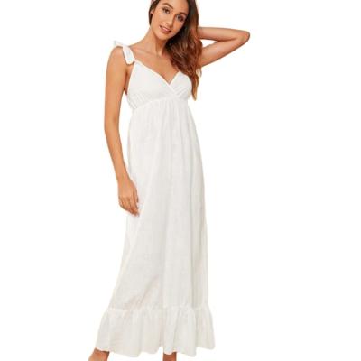 China V-Neckline QUICK DRY Nightgowns Nightgowns Nightgowns Nightgown Homewear Sleepwear Women Solid Sleepwear Dress for sale