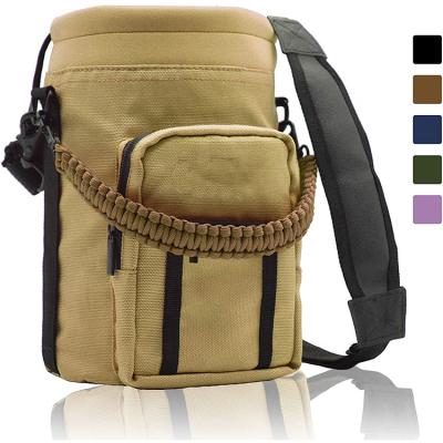 China Water Bottle Carry Bag Water Bottle Pouch Molle Military Neoprene Insulated Water Bottle Holder With Shoulder Strap for sale