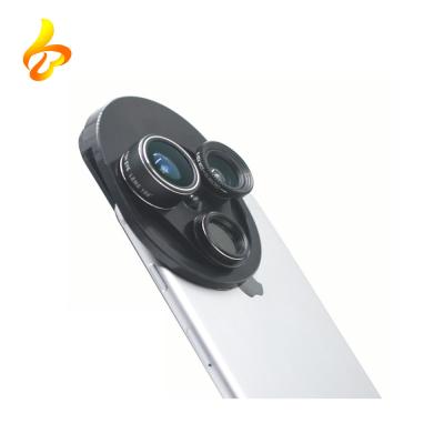 China Shell Multifunctional Wide Angle Fisheyes Mobile Phone Macro Night Vision Lens 4 In 1 Mobile Phone Camera Lens for sale