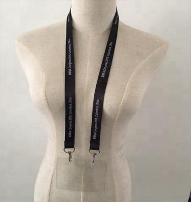 China Washable double ended lanyard twol metal hooks double clip lanyard for sale