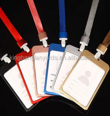 China Washable Lanyard Accessories ID Card Holder Badge Metal ID Card Holder for sale