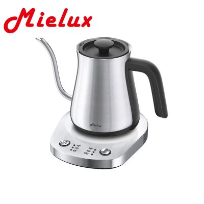 China 360 Degree Rotation Base SUS304 Stainless Steel Pot 0.6L White Electric Coffee Kettle for sale