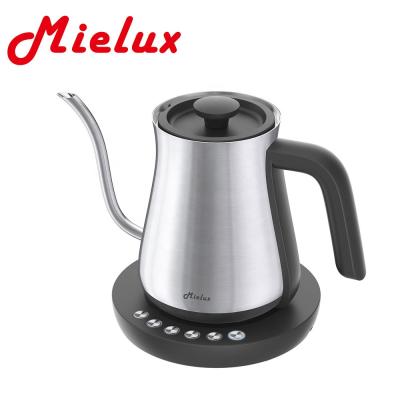 China 360 Degree Rotation Base Stainless Steel STRIX Temperature Control Gooseneck Pot 0.6L Electric Coffee Kettle for sale