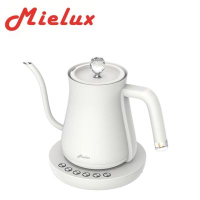 China 360 Degree Design Rotating Bottom Popular Gooseneck White Electric Coffee Kettle for sale