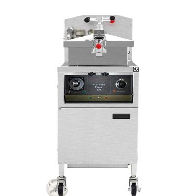 China restaurant gas pressure fryer deep fryer/chicken fryer with oil filter for sale