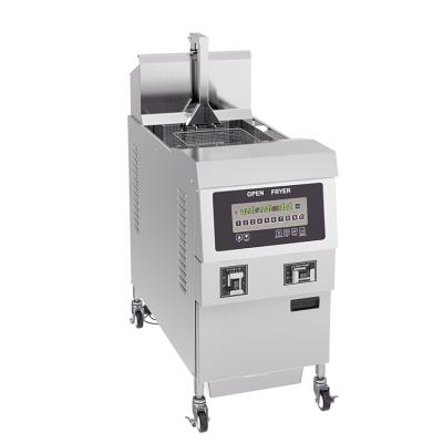 China Chicken Auto-Lift Deep Fryer Open Chicken Fryer Machine 25L Computer Control Panel for sale