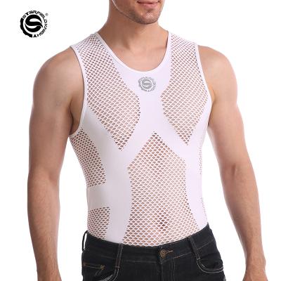 China Wholesale Summer Men's Sports Sweatshirt Mesh Safety Outdoor Cycling Vest Breathable Singlet Motorcycle Vest for sale