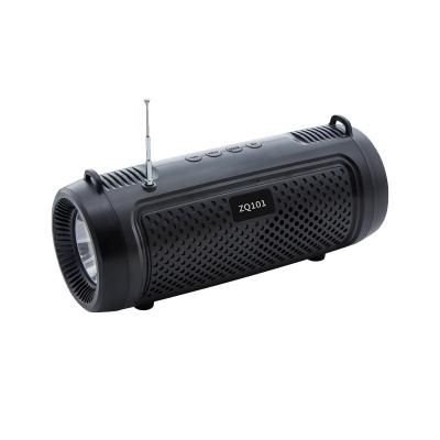 China No Sound Rechargeable Portable FM Radio 1200mAh Battery HD Wireless Stereo Speaker With LED Flashligh for sale