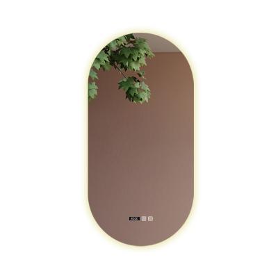 China Bright Waterproof Smart Touch Screen Customized Modern Bathroom Led Light Mirror for sale